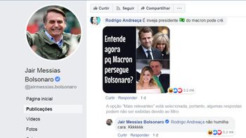 Após polêmica com Macron, Bolsonaro apaga comentário sobre primeira-dama da França
