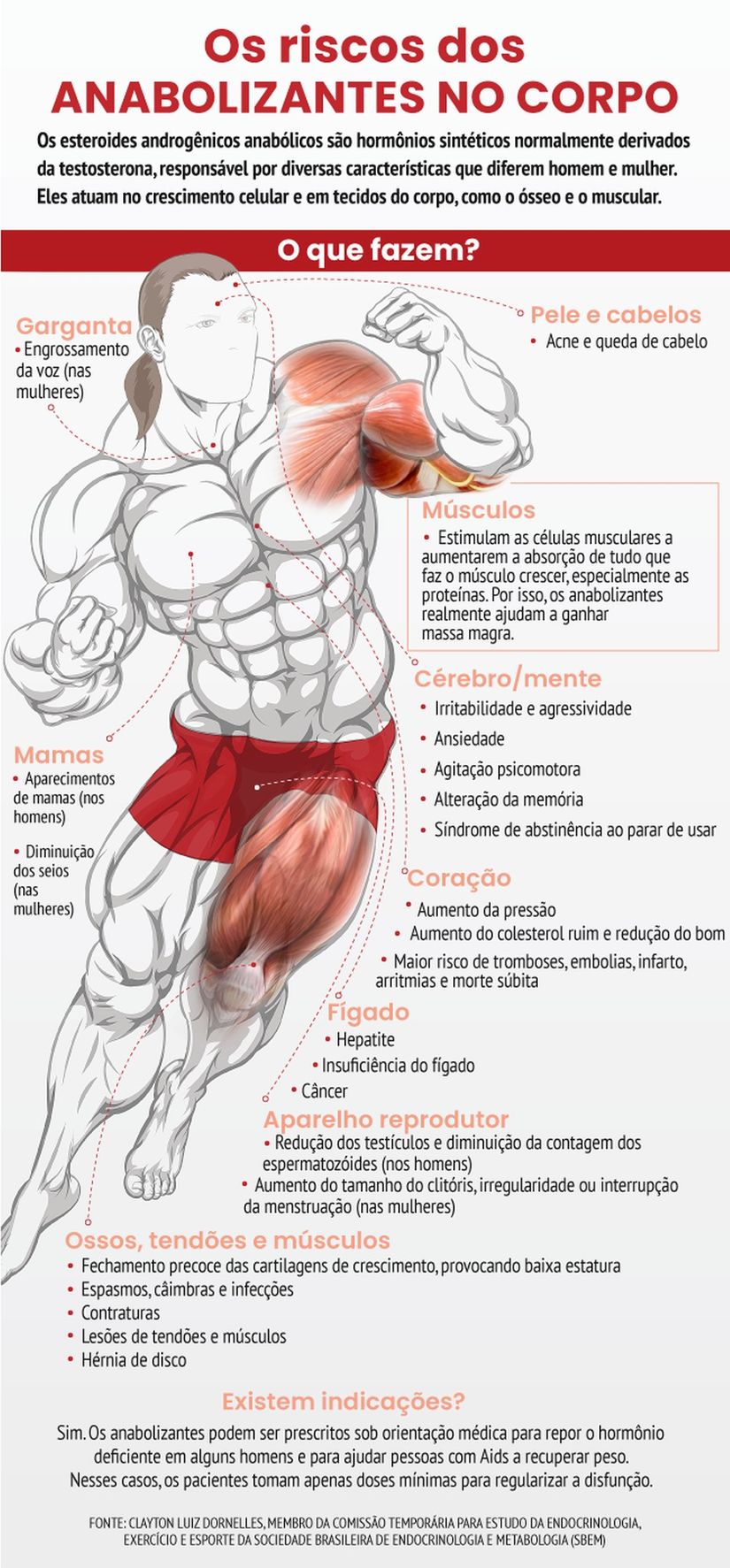 Como os anabolizantes podem prejudicar o seu corpo