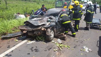 Acidente evolvendo três veículos deixa 5 feridos na estrada da Guia 