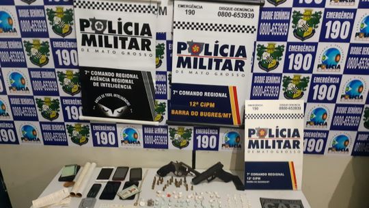 PM intercepta 12 suspeitos de facção criminosa com drogas e armas em MT