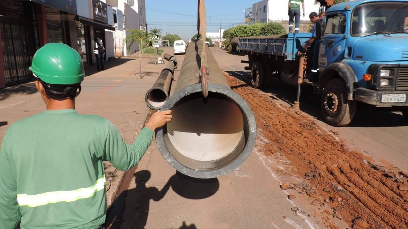 Sanear está com 14 grandes obras em andamento na cidade