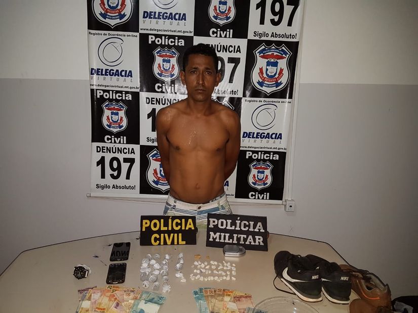 Ação conjunta termina na prisão de traficante em Poxoréu