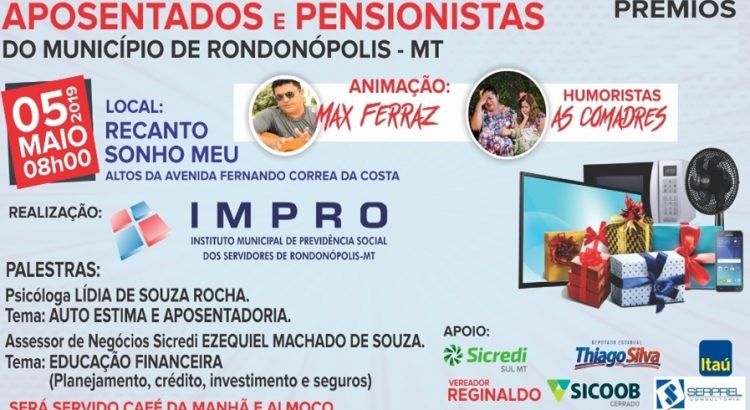 Convites para o Encontro dos Aposentados e Pensionistas já estão no IMPRO