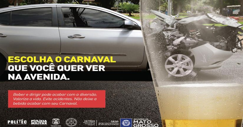 Campanha do Governo aborda risco de dirigir após beber