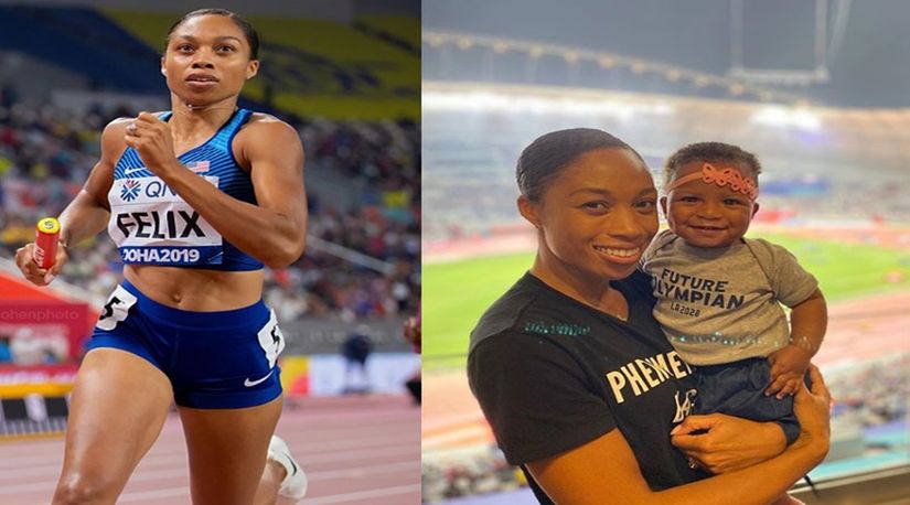 Corredora que teve patrocínio cortado por causa de gravidez, volta a correr e bate de Bolt