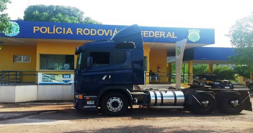 Caminhão roubado em Rondonópolis é recuperado em Miranda (MS)