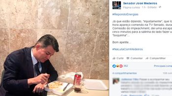 Focado na Comissão do Impeachment, Medeiros vai de marmita para não perder tempo