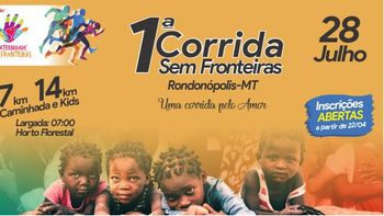 Voluntários promovem 1ª Corrida Sem Fronteiras em Rondonópolis