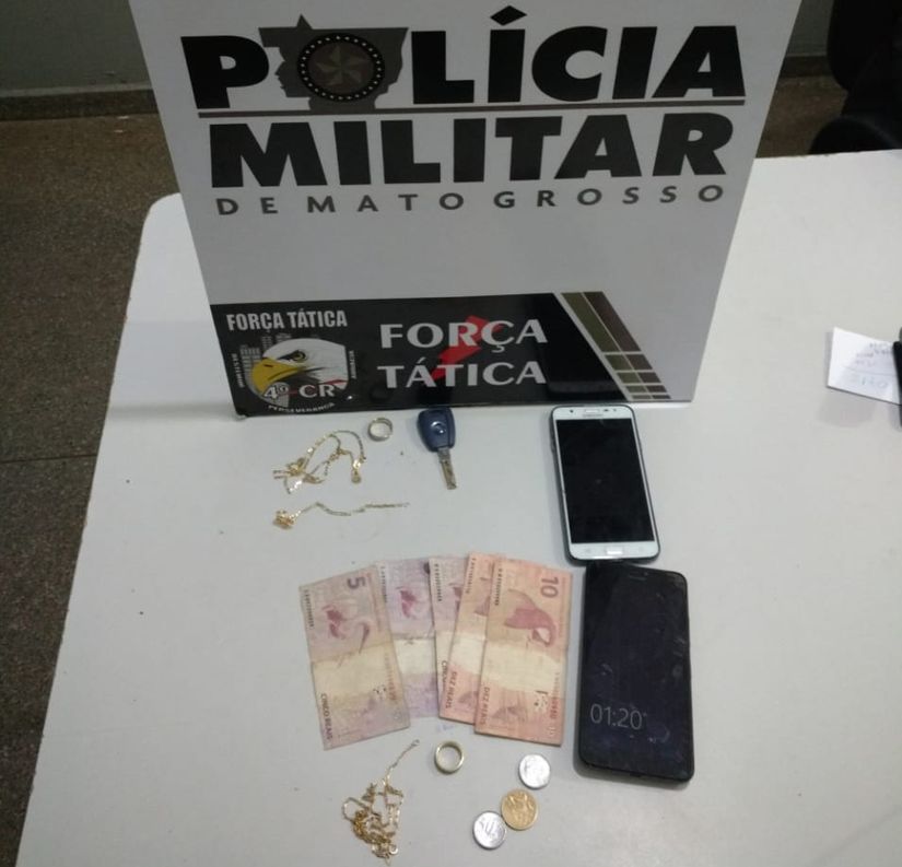 Casal é preso pela PM com cofre furtado de empresa em Rondonópolis