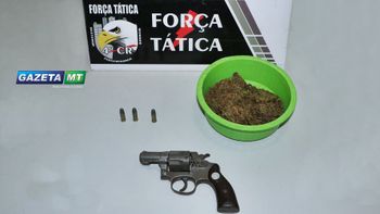 Jovem de tornozeleira é flagrado com revólver e droga em Rondonópolis 