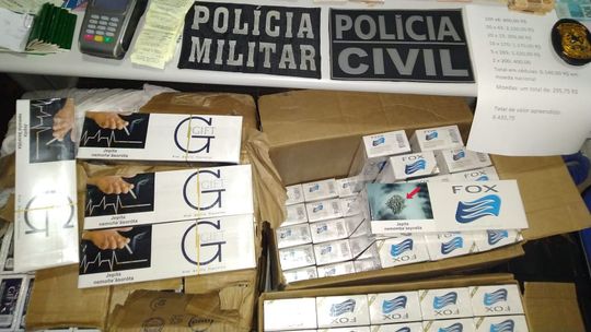 Polícia fecha cassino clandestino e apreende mais de 190 cigarros contrabandeados em Itaúba