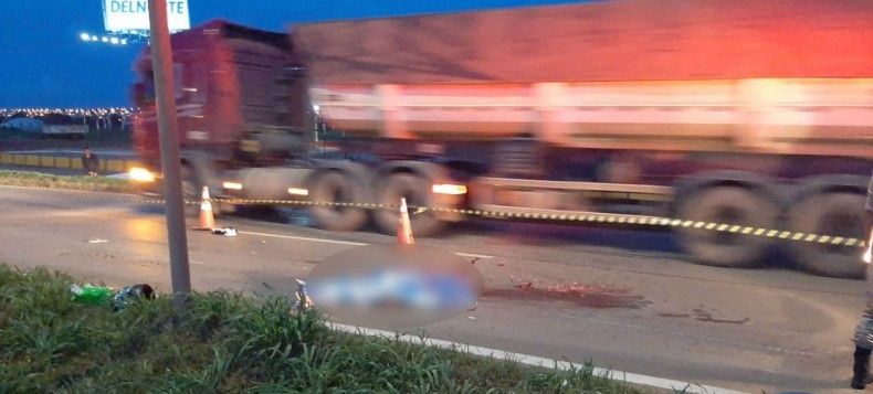 Acidente com vítima fatal na BR-163  Imagem: Reprodução / Portal Sorriso