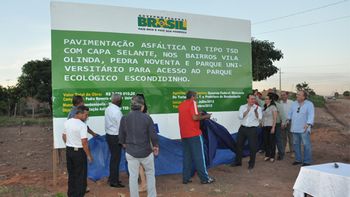 Prefeitura lança obra de pavimentação do acesso ao Parque Ecológico