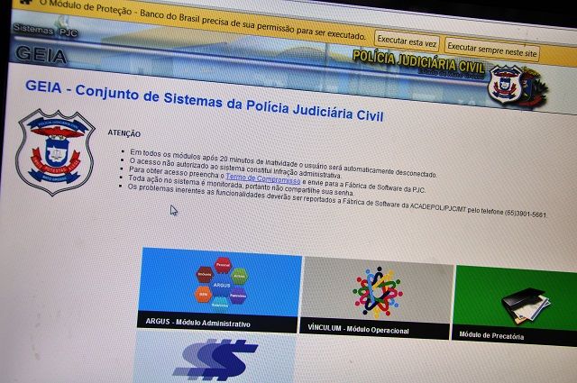 Software da PJC - Geia reúne informações cadastrais de suspeitos e vai ajudar nas investigações