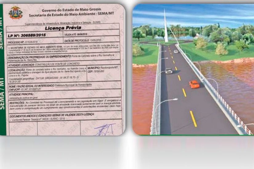 Prefeitura obtém licença ambiental para início das obras da ponte sobre o Rio Vermelho 