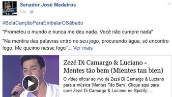 Ao som de música sertaneja, Medeiros rebate Eduardo Cardozo