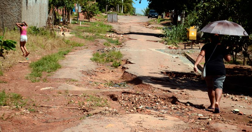 População de Pedra Preta reclama (com razão) de estado de ruas da cidade