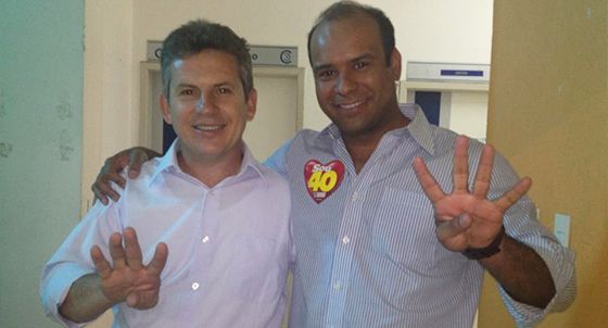 Acompanhado de Percival, Thiago Muniz vai a Cuiabá pedir voto para Mauro Mendes