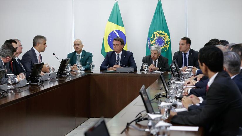 Durante a reunião com o Bolsonaro, eles também defenderam a recriação do Ministério da Segurança Pública Imagem: Carolina Antunes/PR