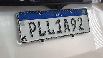 Nova placa Modelo Mercosul. (Foto: divulgação)