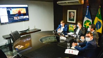 Governadores do centro-oeste fazem videoconferência com presidente da República. (Foto: assessoria)