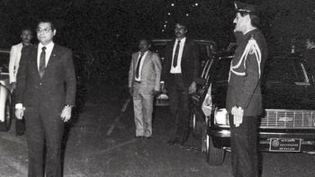 Júlio Campos (à esquerda), na época em que era governador do Estado