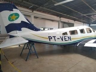 Avião do leilão de bens do tráfico. (Foto: assessoria)