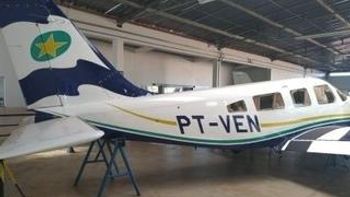 Avião do leilão de bens do tráfico. (Foto: assessoria)