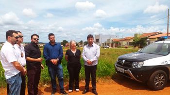 Em março do ano passado, o deputado Delegado Claudinei conheceu o terreno doado pela prefeitura de Campo Verde com o delegado Mário Santiago