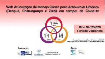 “Manejo Clínico para Arboviroses Urbanas (Dengue, Chikungunya e Zika) em tempos de Covid-19”. (Foto: ESP-SES-MT)