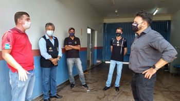 Deputado Claudinei conhece as estruturas da Politec de Juína (Foto: assessoria)