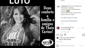 Bahia também prestou homenagem a Thais Carine, vítima da Covid-19 — Foto: Reprodução / Redes Sociais