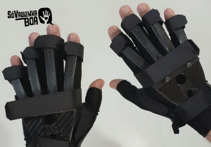 Luvas biônicas desenvolvidas pelo Ubiratan Bizarro - Foto: arquivo pessoal