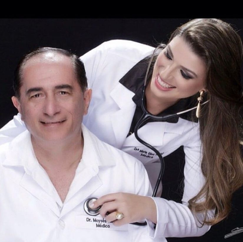 Maria Nadaf seguiu os passos do pai, se formou em medicina e passou a atuar na linha de frente — Foto: Facebook/Reprodução
