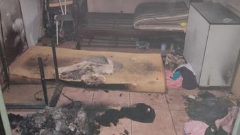 Quarto após incêndio criminoso no Recanto das Emas, no DF — Foto: PMDF/Divulgação