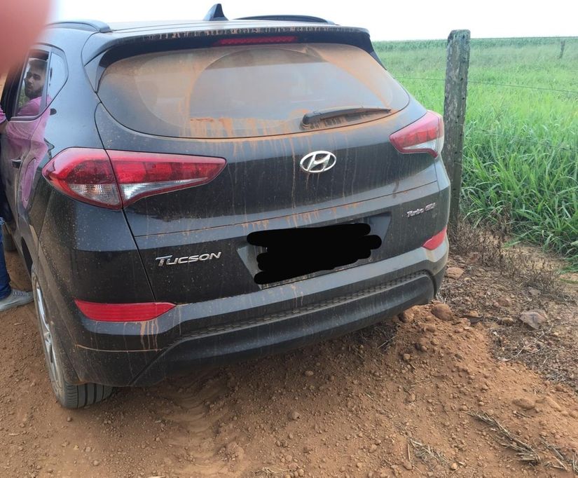 Carro foi recuperado pela Polícia Militar em MT — Foto: PM/MT