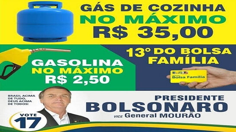 Panfleto digital da pré-campanha de 2018