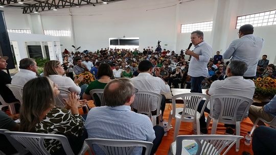 O governador Mauro Mendes, durante o evento no Araguaia Crédito - Mayke Toscano/Secom