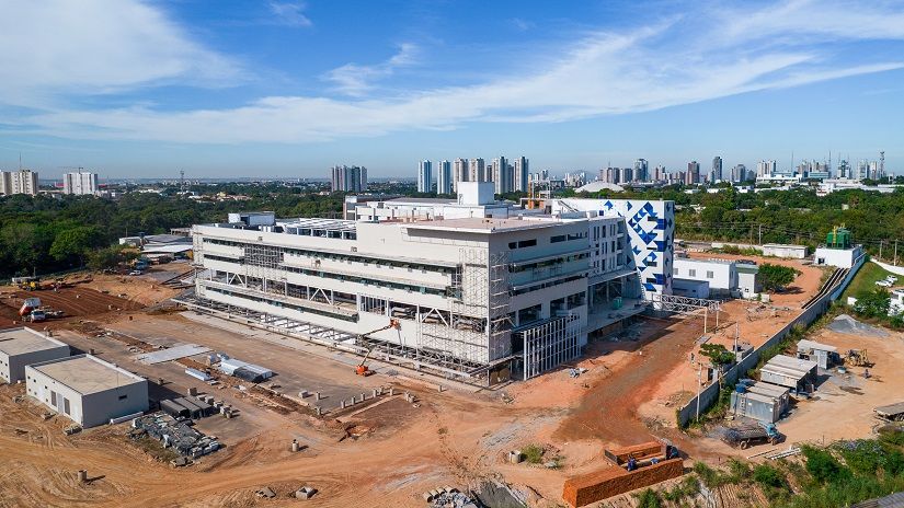 Unidade foi reprojetada pelo Governo de Mato Grosso e é construída pela Secretaria Estadual de Saúde Crédito - Daniel B Meneses | Secom-MT