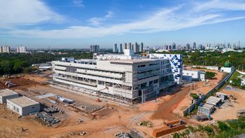 Unidade foi reprojetada pelo Governo de Mato Grosso e é construída pela Secretaria Estadual de Saúde Crédito - Daniel B Meneses | Secom-MT