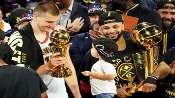 Denver Nuggets é campeão da NBA — Foto: Ron Chenoy-USA TODAY Sports
