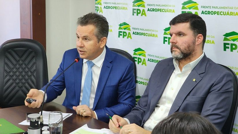 Governador Mauro Mendes debateu reforma tributária com a Frente Parlamentar da Agropecuária, em Brasília Crédito - Secom-MT
