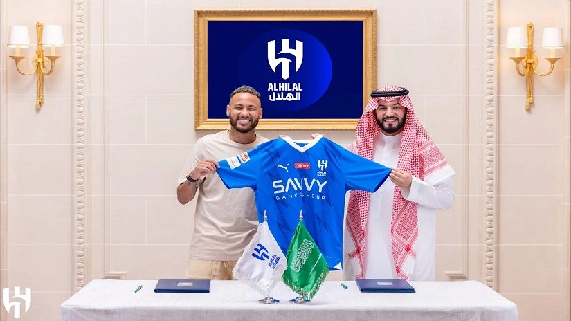 Neymar assina contrato - Divulgação / Al-Hilal