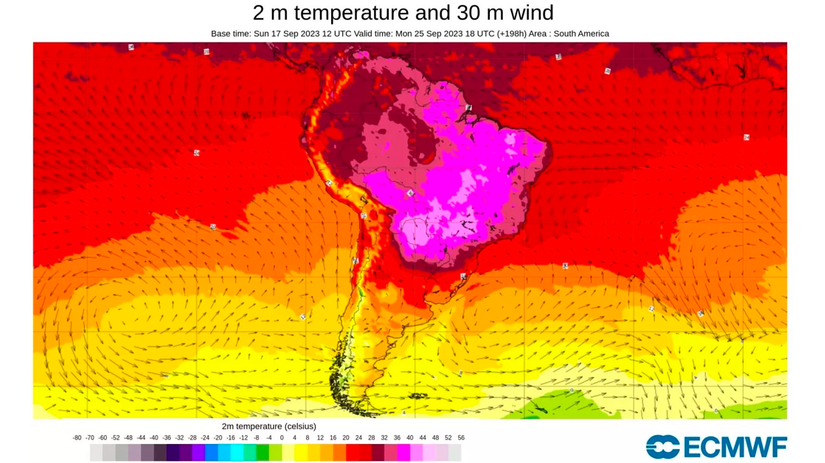 Brasil terá altas temperaturas, mesmo no inverno (Foto: MetSul)