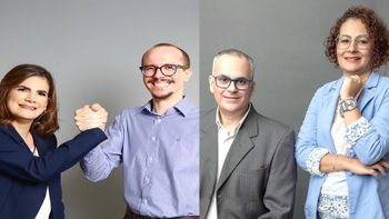 Analy Polizel e Renato Wasques(Dir) e Bia Oliveira e André Cardoso