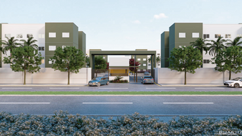 Condomínio Águas do Cerrado em obras no município de Lucas do Rio Verde Crédito - Construtora Ilha