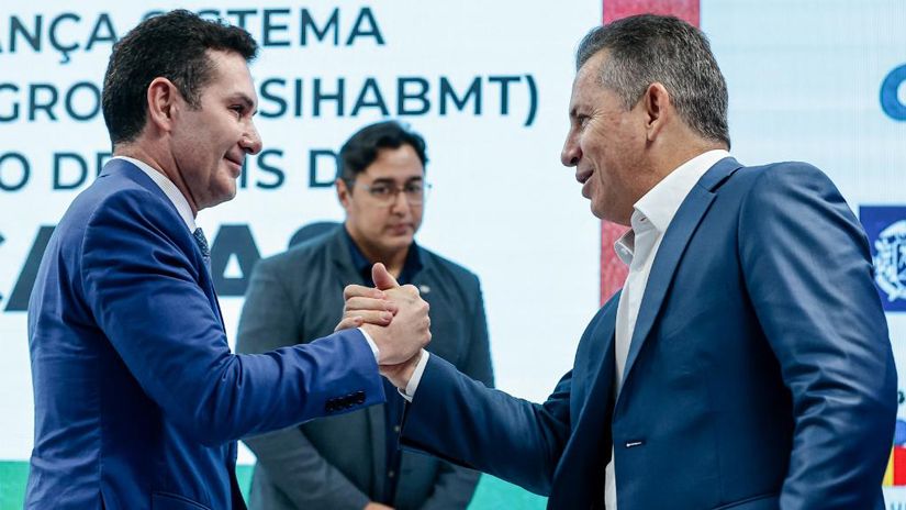 Governador Mauro Mendes e ministro, Jader Filho, lançam Sistema Habitacional de MT para construção de 8.200 casas Crédito - Mayke Toscano/Se
