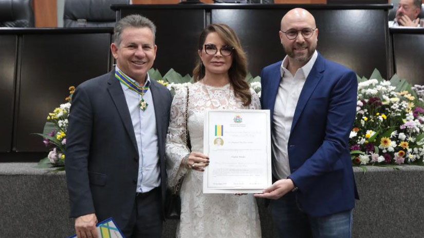 Primeira-dama de MT Virginia Mendes recebe Prêmio de Direitos Humanos Crédito - Jana Pessôa