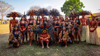 Visita da primeira-dama de MT, Virginia Mendes, à Aldeia Meruri, em General Carneiro Crédito - Jana Pessôa/Unaf