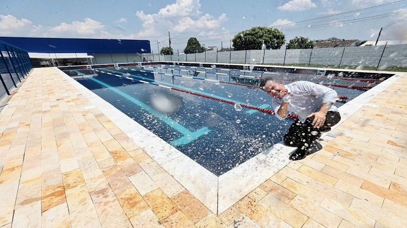 O governador Mauro Mendes, durante a entrega da escola Crédito - Mayke Toscano/Secom